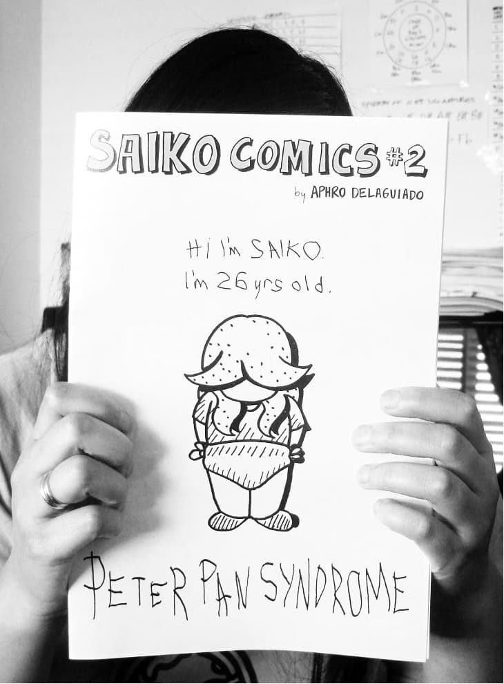 SAIKO COMICS NO. 2: Peter Pan Syndrome, Aph's A4 comic zine from 2010