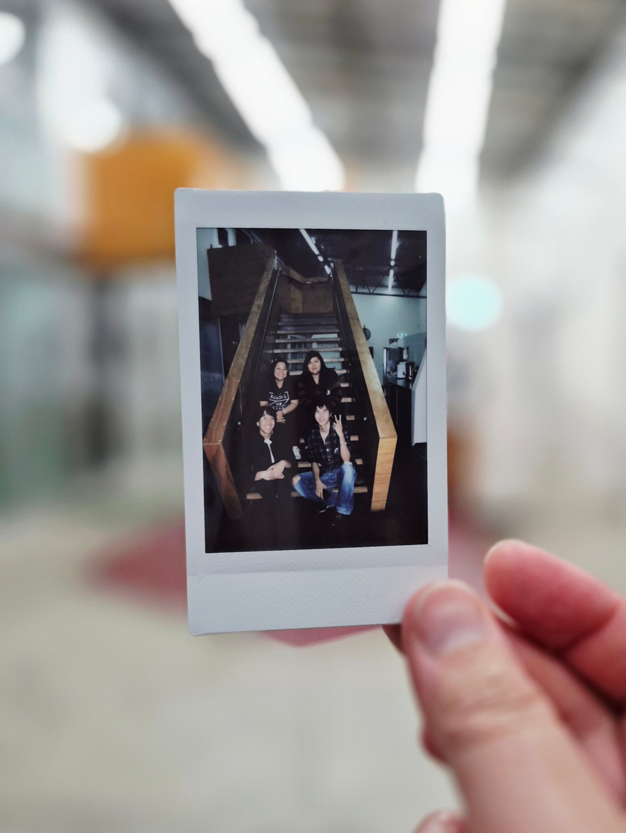 A polaroid photo of School of Zines core team