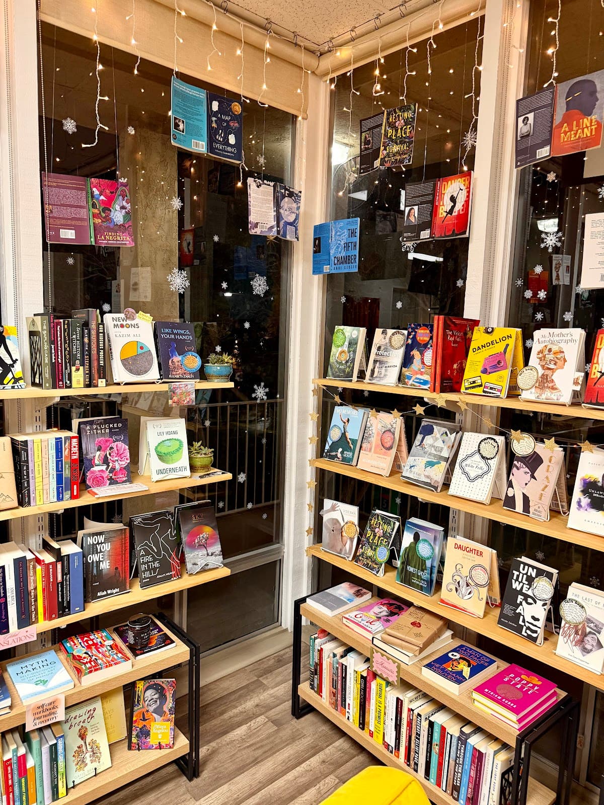 A cozy corner of The Feminist Bookstore.